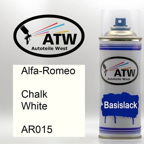 Alfa-Romeo, Chalk White, AR015: 400ml Sprühdose, von ATW Autoteile West.